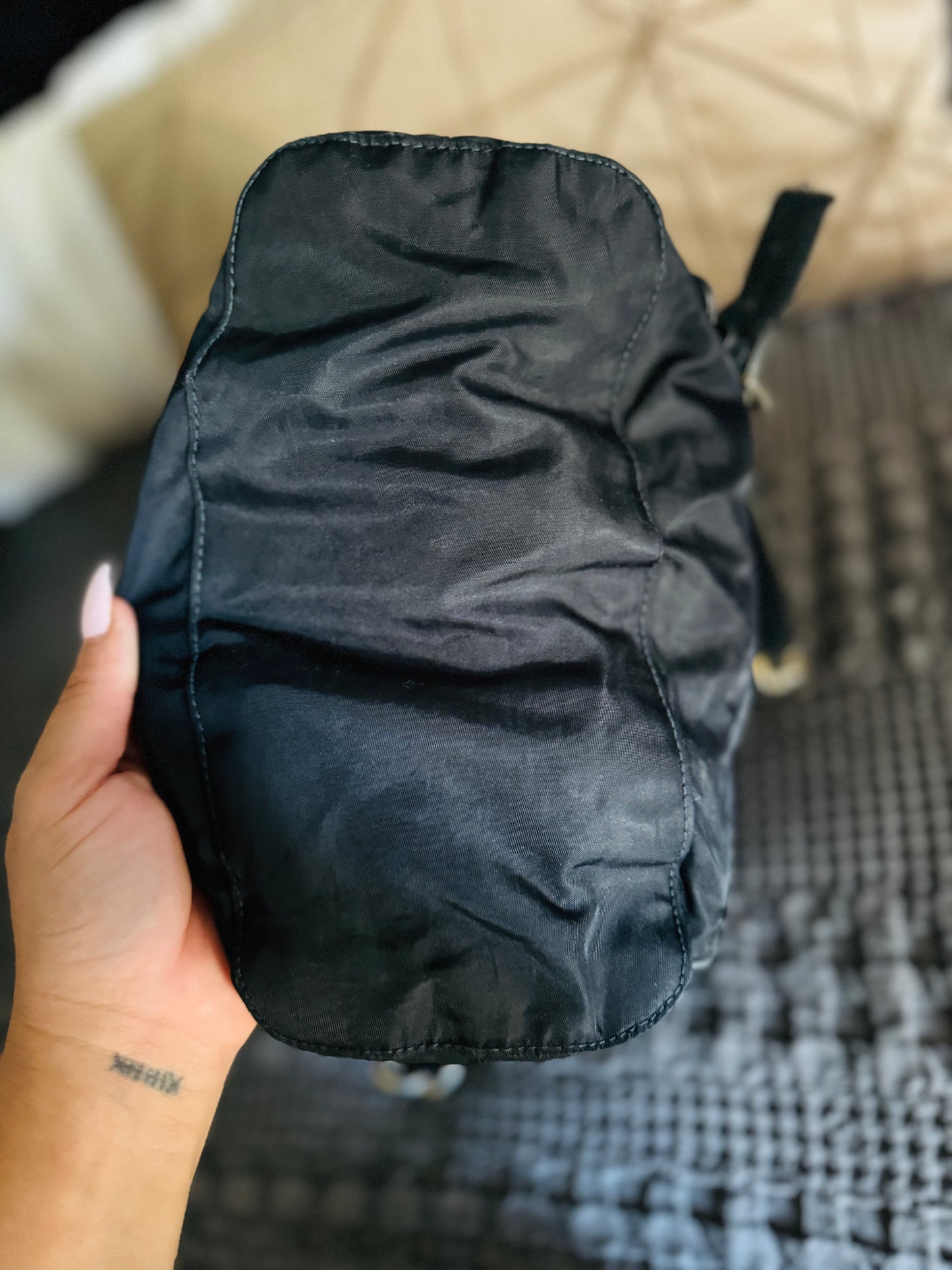 Authentic nylon chain backpack