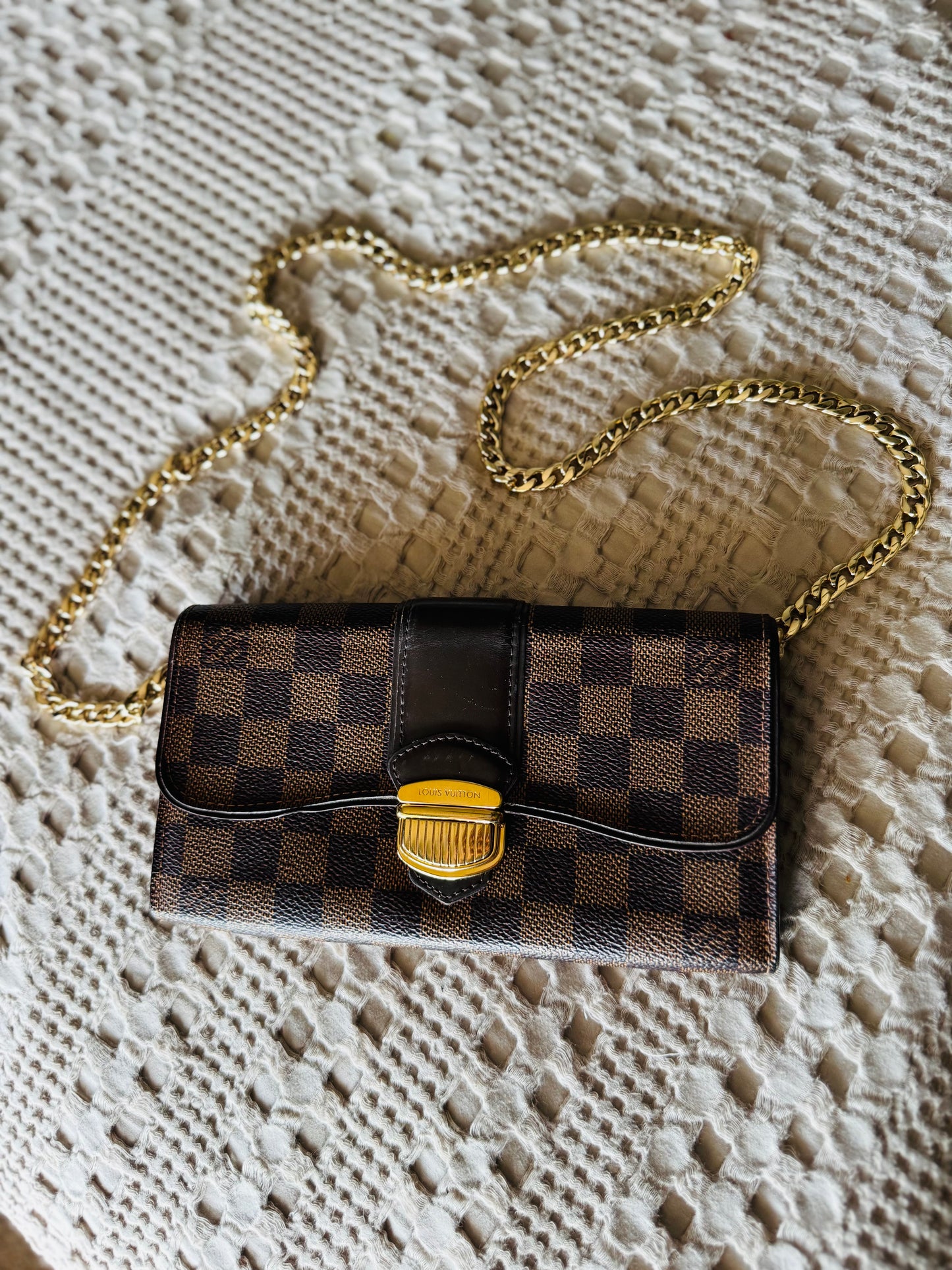 Authentic damier ebene sistina wallet